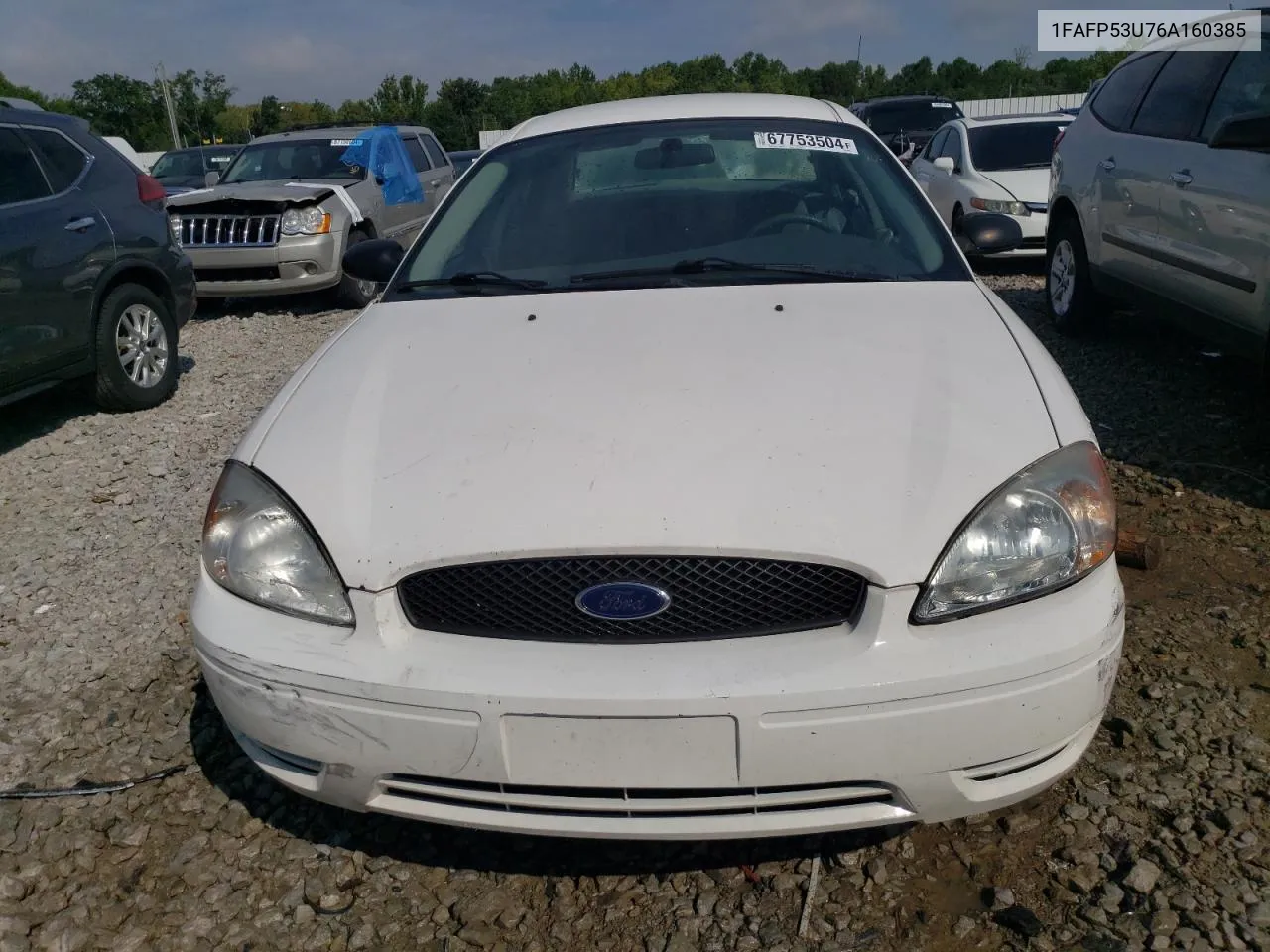 2006 Ford Taurus Se VIN: 1FAFP53U76A160385 Lot: 67753504