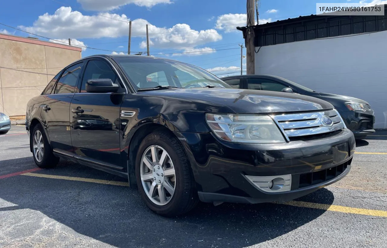 2008 Ford Taurus Sel VIN: 1FAHP24W58G161753 Lot: 72053704