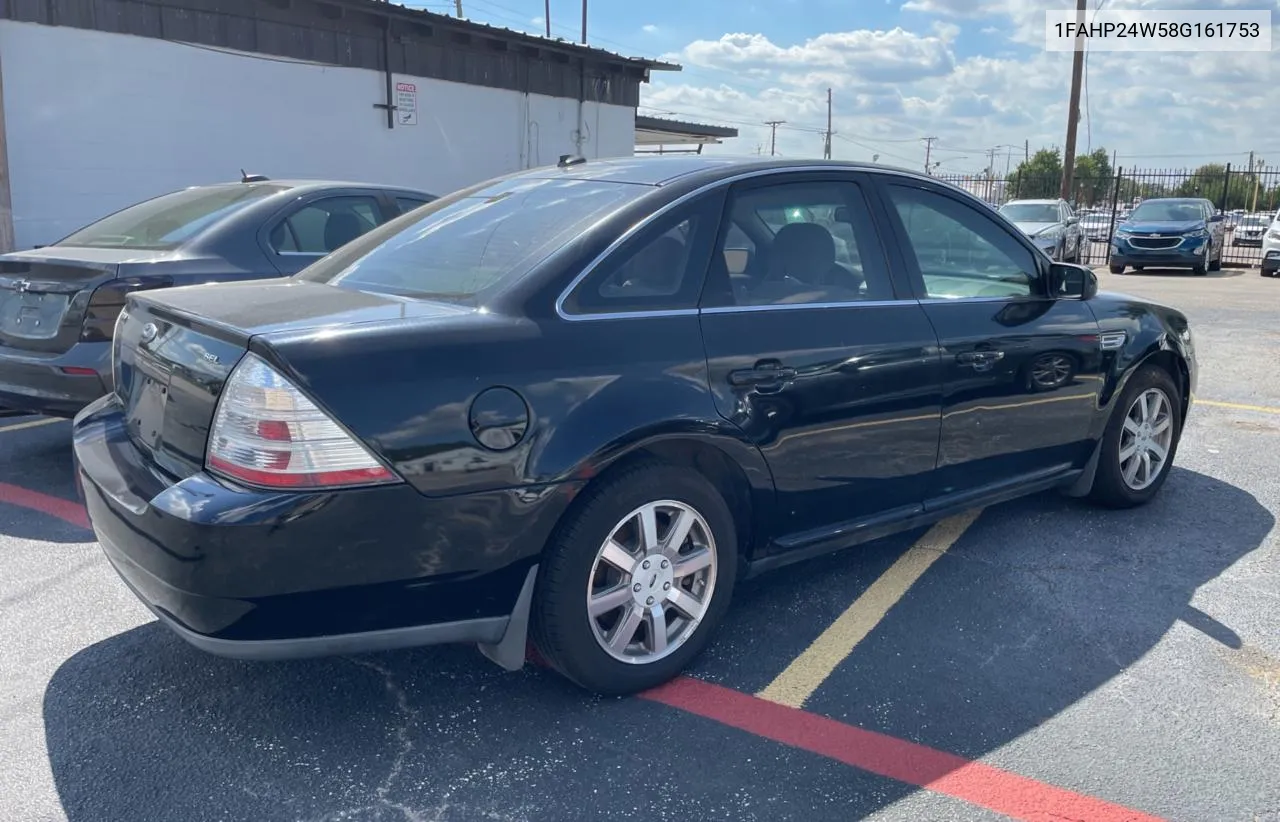 2008 Ford Taurus Sel VIN: 1FAHP24W58G161753 Lot: 72053704