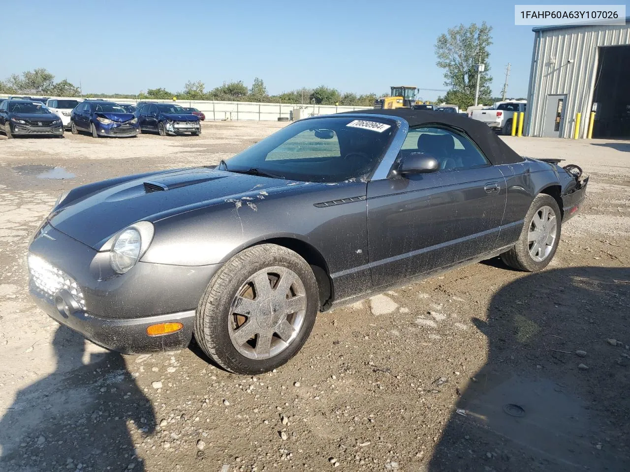 2003 Ford Thunderbird VIN: 1FAHP60A63Y107026 Lot: 70650964