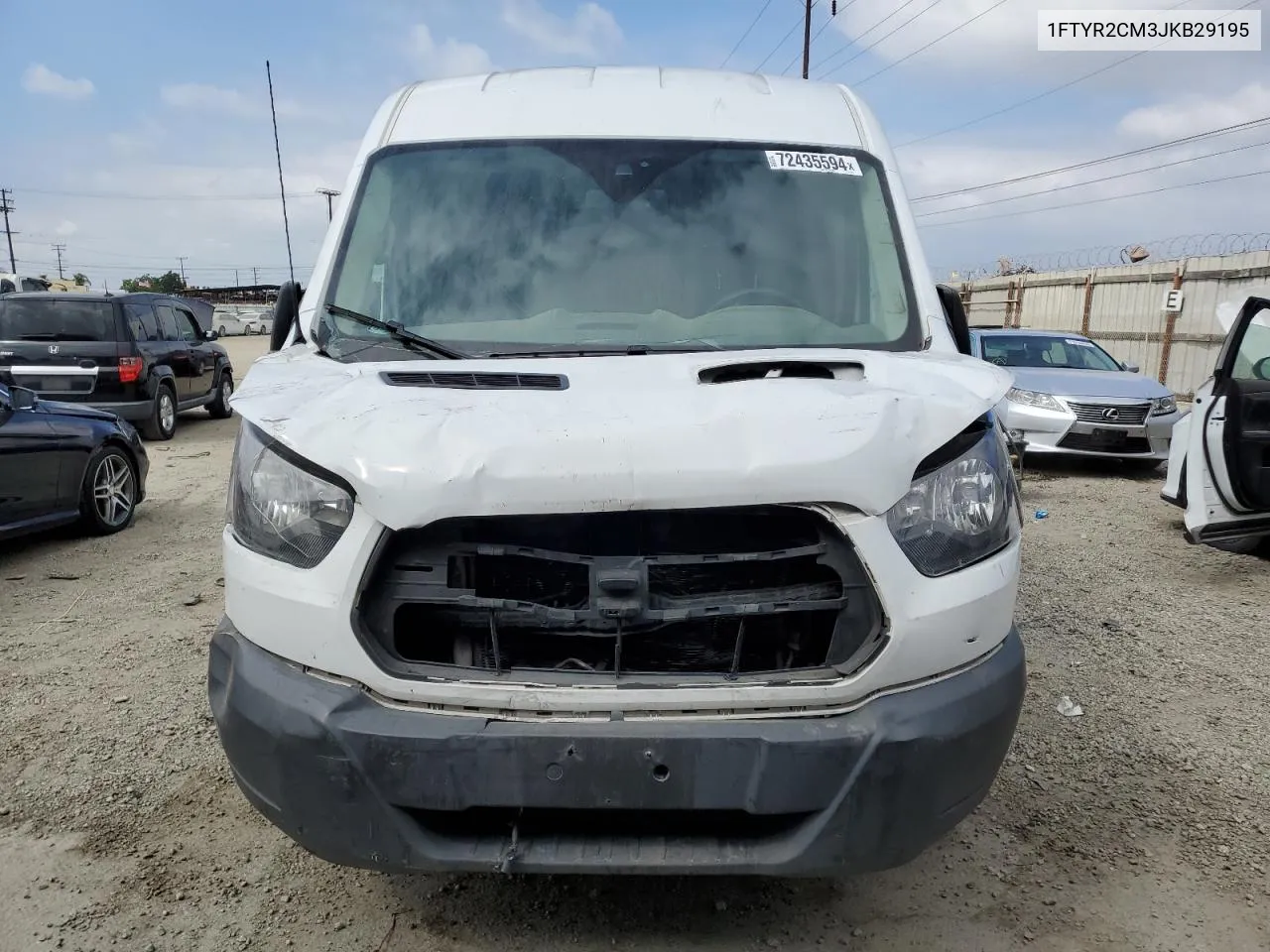 2018 Ford Transit T-250 VIN: 1FTYR2CM3JKB29195 Lot: 72435594