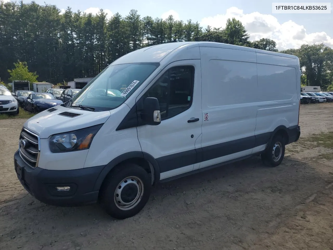 2020 Ford Transit T-250 VIN: 1FTBR1C84LKB53625 Lot: 69091674