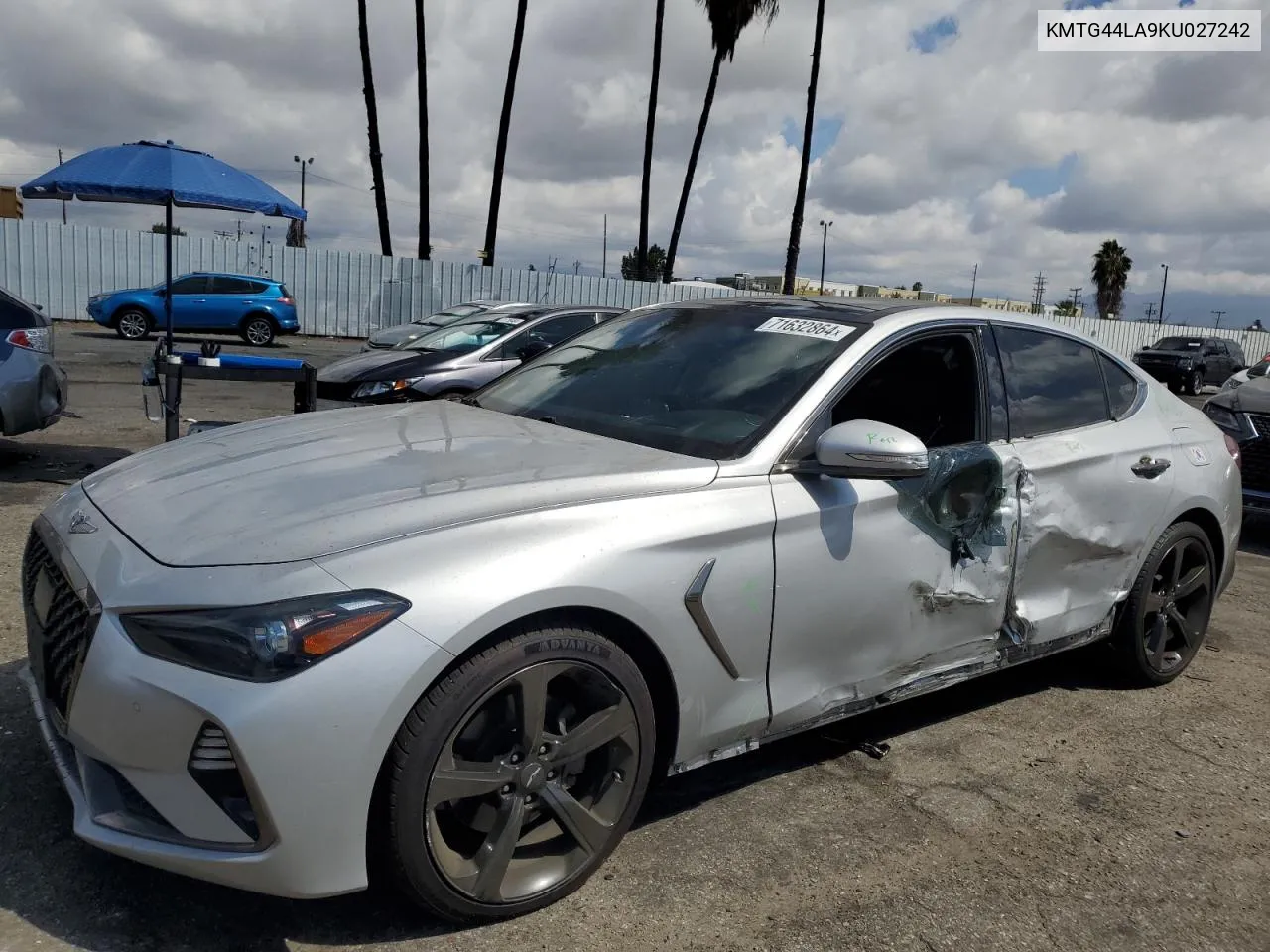 2019 Genesis G70 Prestige VIN: KMTG44LA9KU027242 Lot: 71632864