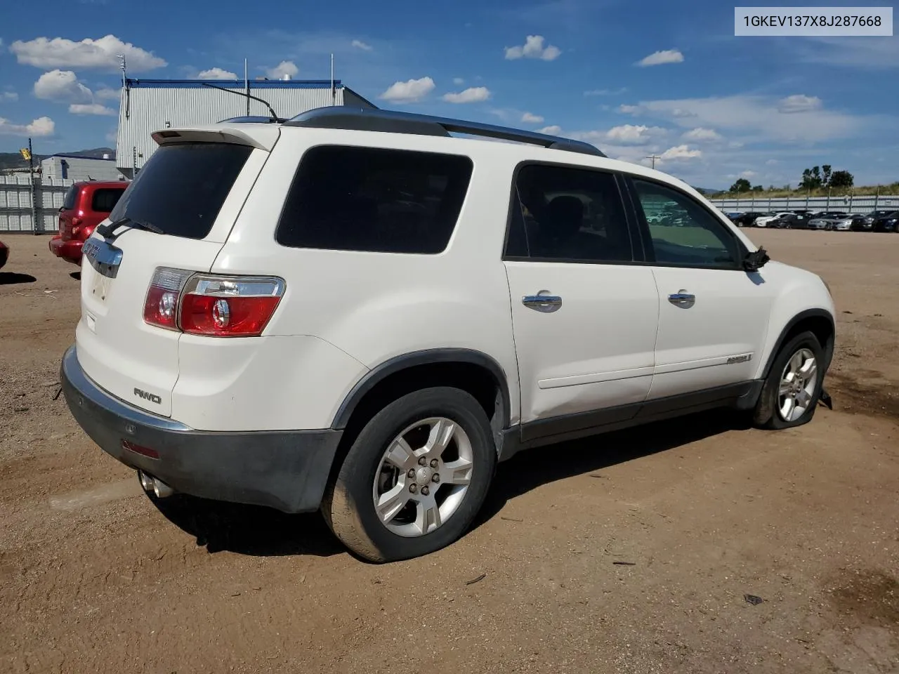 2008 GMC Acadia Sle VIN: 1GKEV137X8J287668 Lot: 71092264