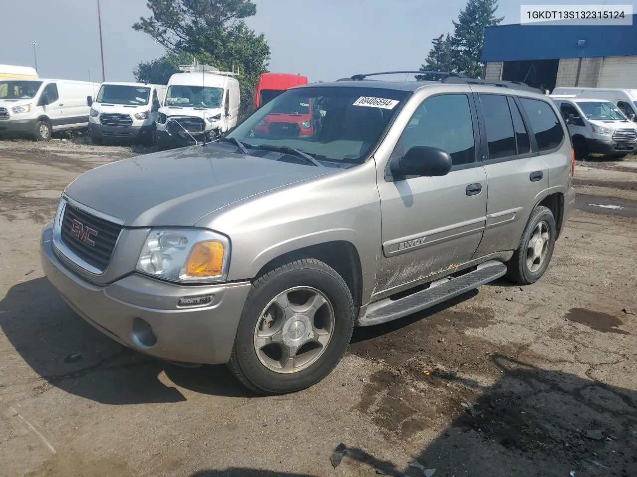 2003 GMC Envoy VIN: 1GKDT13S132315124 Lot: 69406694