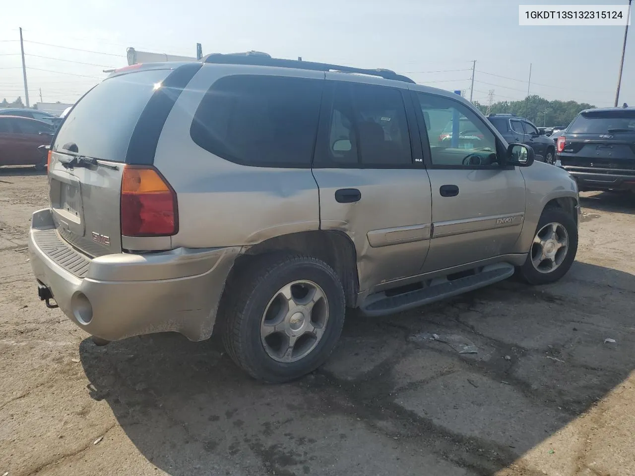 2003 GMC Envoy VIN: 1GKDT13S132315124 Lot: 69406694