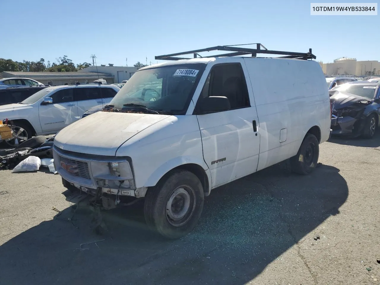 2000 GMC Safari Xt VIN: 1GTDM19W4YB533844 Lot: 71478084