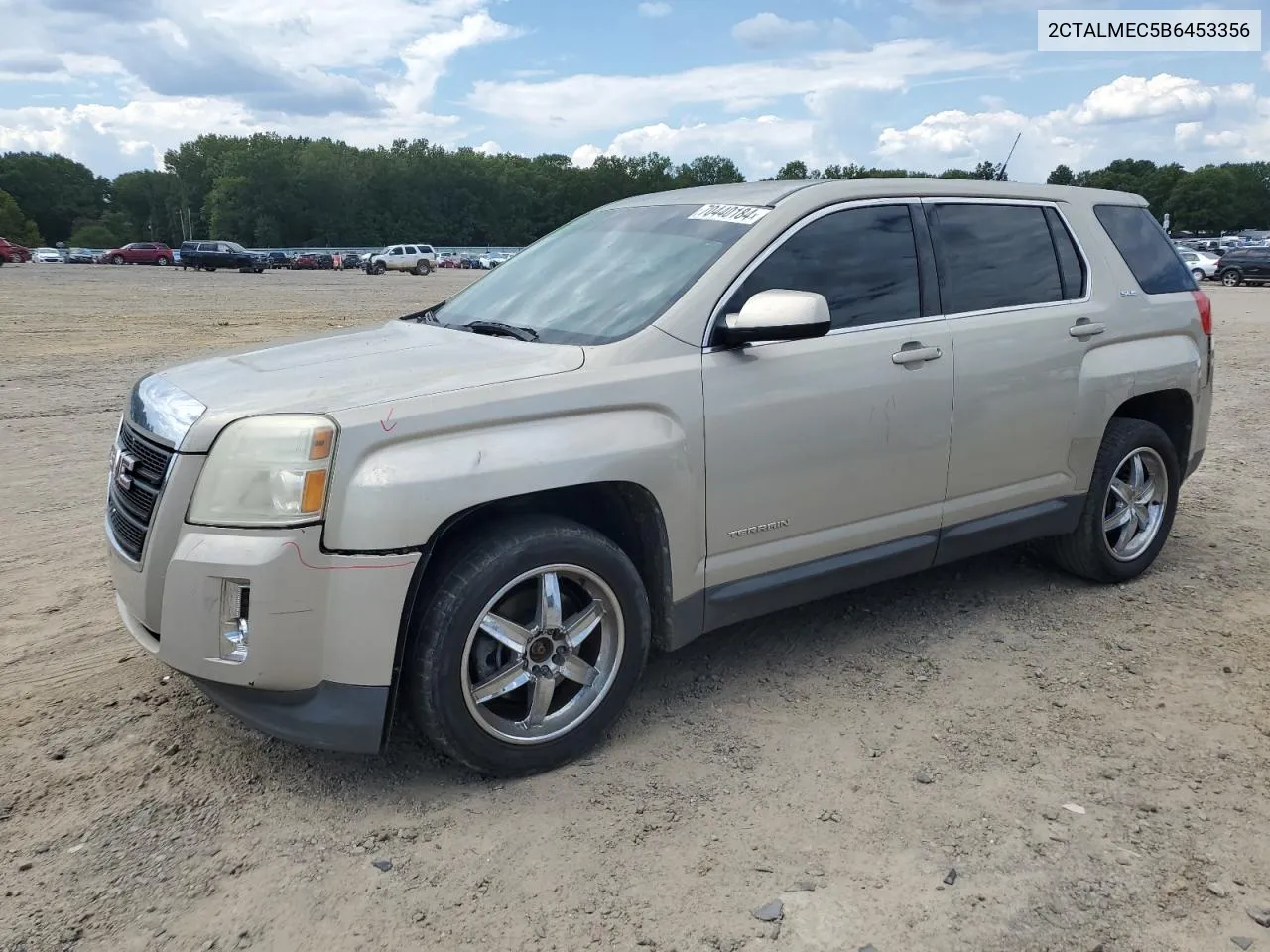 2011 GMC Terrain Sle VIN: 2CTALMEC5B6453356 Lot: 70440184