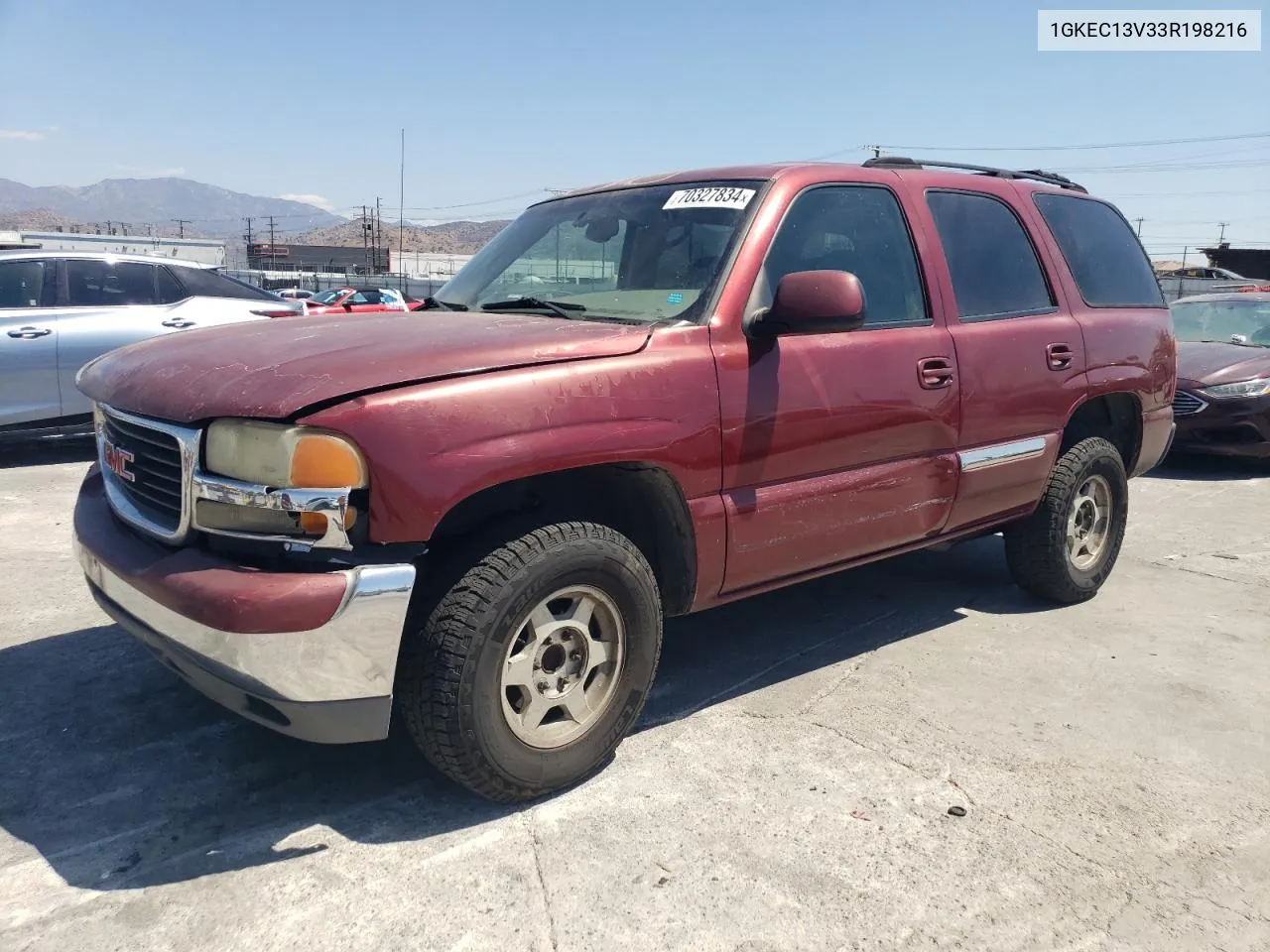 2003 GMC Yukon VIN: 1GKEC13V33R198216 Lot: 70327834