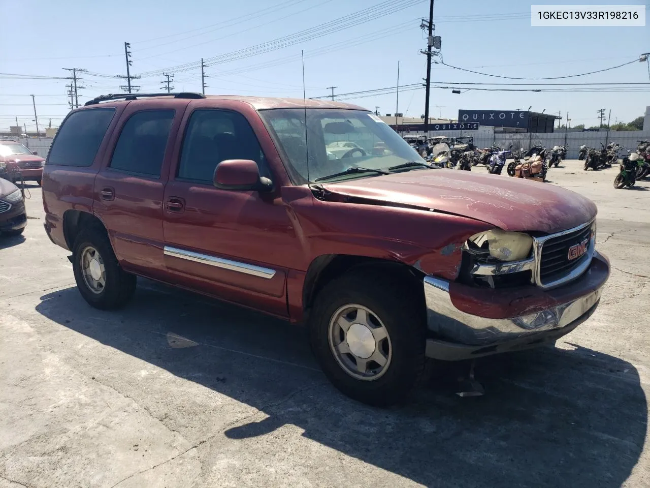 2003 GMC Yukon VIN: 1GKEC13V33R198216 Lot: 70327834