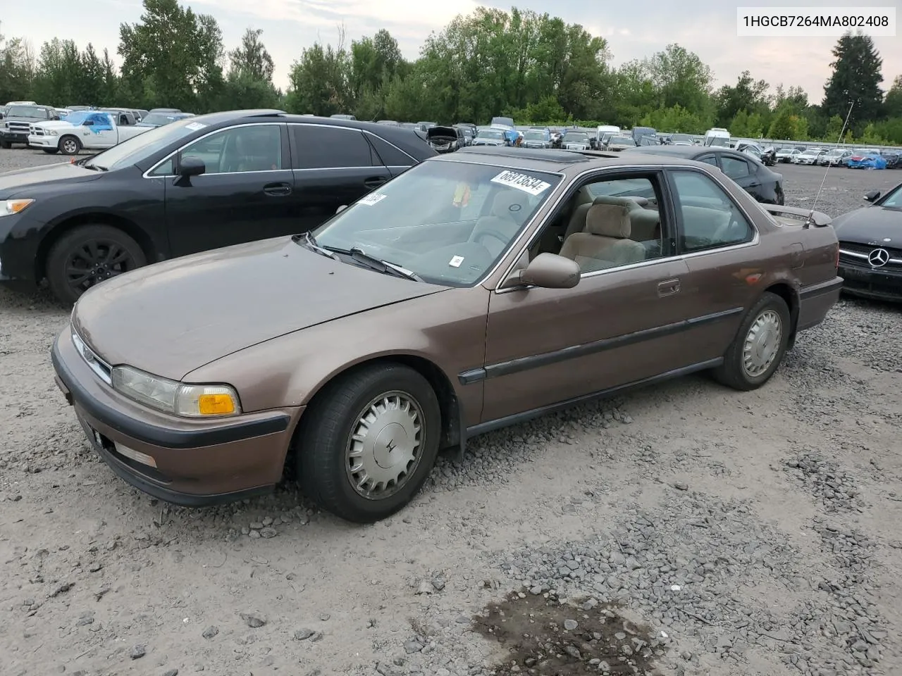 1991 Honda Accord Ex VIN: 1HGCB7264MA802408 Lot: 66913634