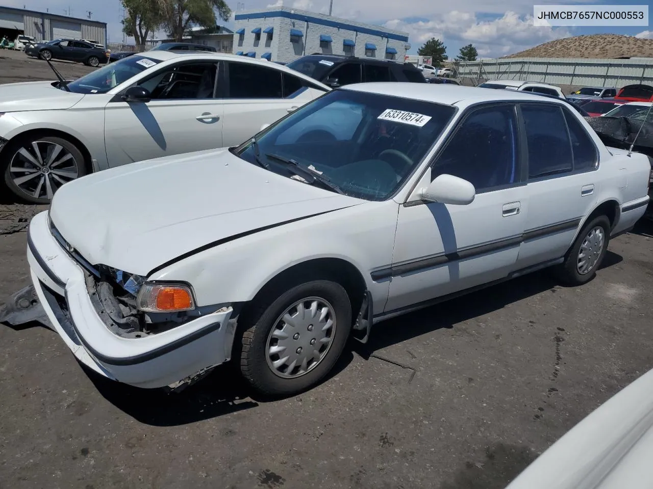 1992 Honda Accord Lx VIN: JHMCB7657NC000553 Lot: 63310574