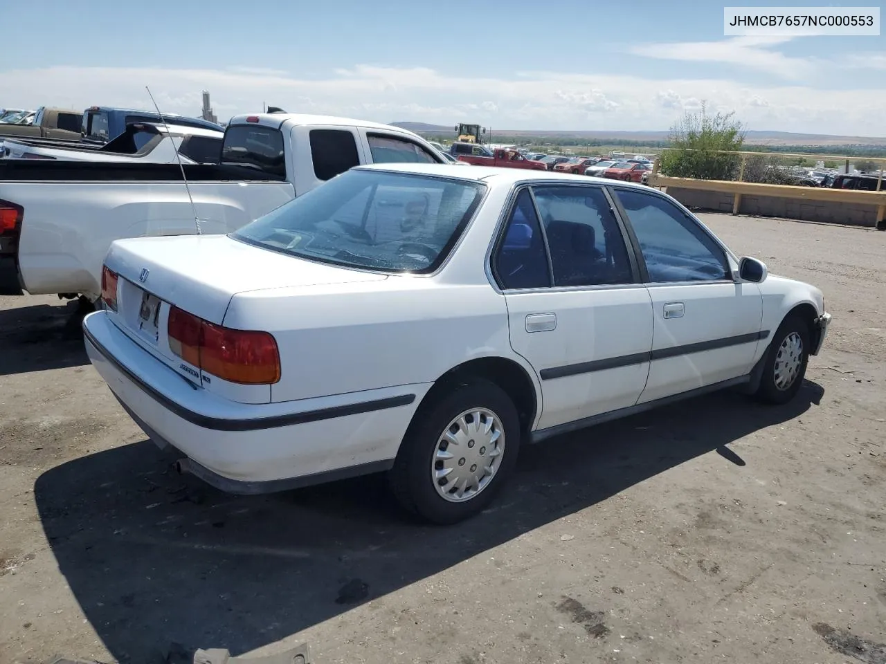 1992 Honda Accord Lx VIN: JHMCB7657NC000553 Lot: 63310574