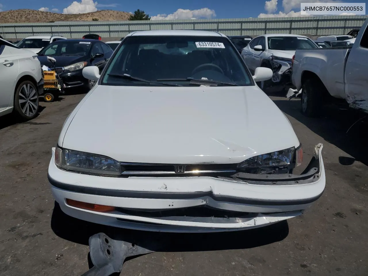 1992 Honda Accord Lx VIN: JHMCB7657NC000553 Lot: 63310574