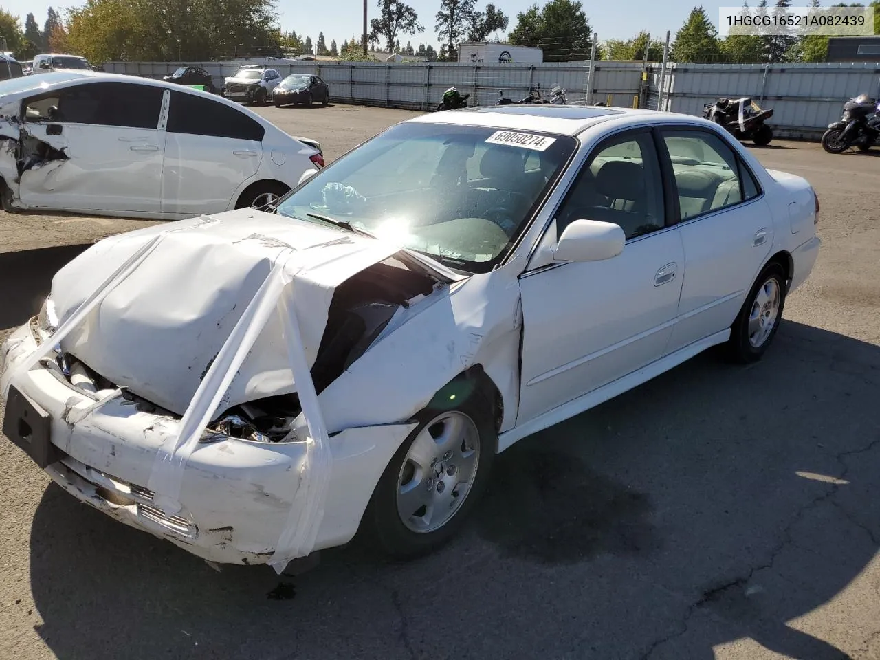 1HGCG16521A082439 2001 Honda Accord Ex