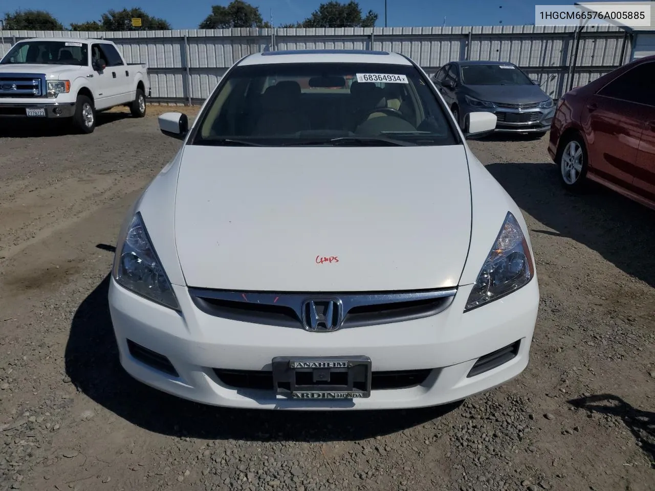 1HGCM66576A005885 2006 Honda Accord Ex