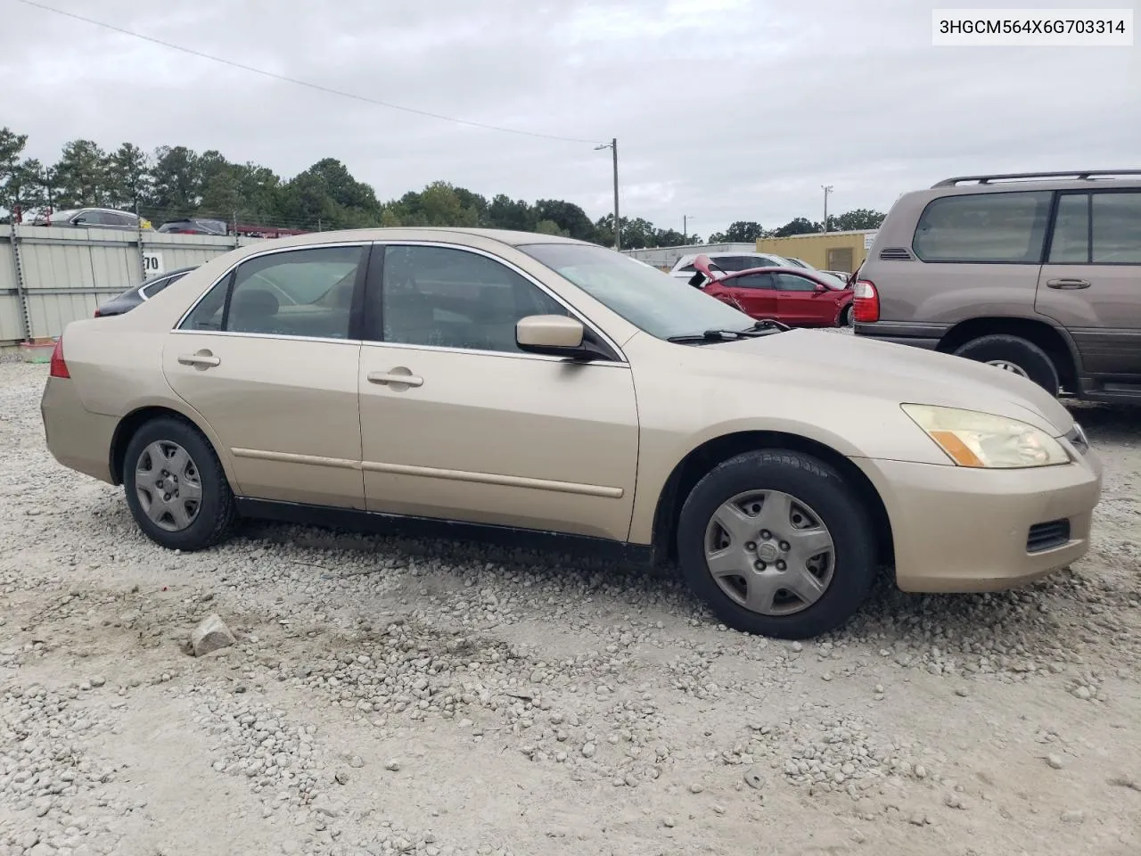 2006 Honda Accord Lx VIN: 3HGCM564X6G703314 Lot: 70402604