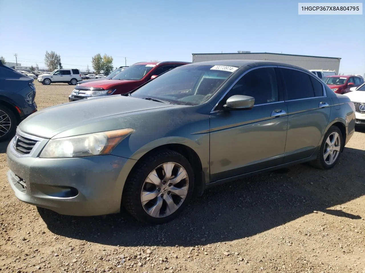 2008 Honda Accord Ex VIN: 1HGCP367X8A804795 Lot: 70273974