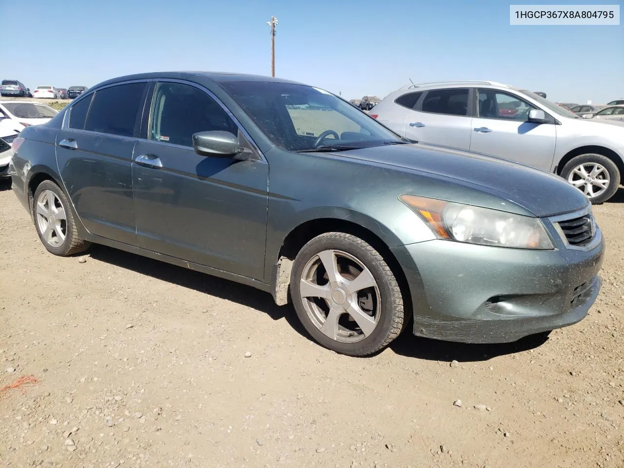 2008 Honda Accord Ex VIN: 1HGCP367X8A804795 Lot: 70273974