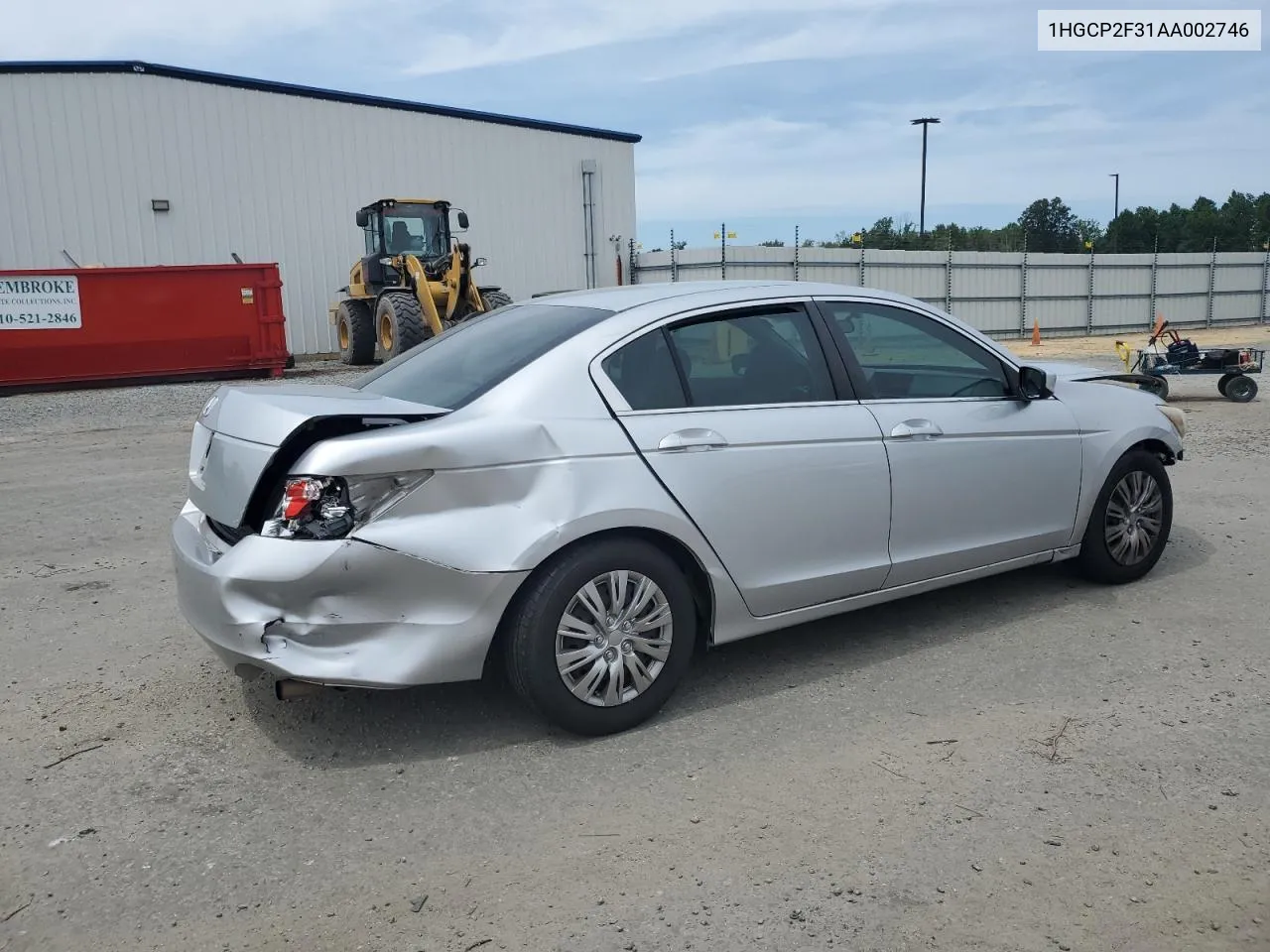 2010 Honda Accord Lx VIN: 1HGCP2F31AA002746 Lot: 68516194