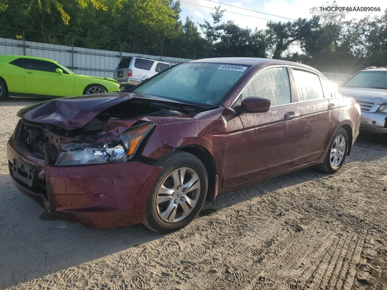 2010 Honda Accord Lxp VIN: 1HGCP2F46AA089066 Lot: 69309904