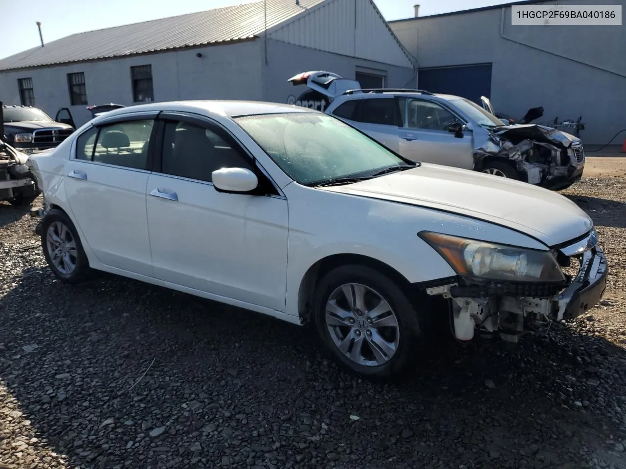 2011 Honda Accord Se VIN: 1HGCP2F69BA040186 Lot: 70138394