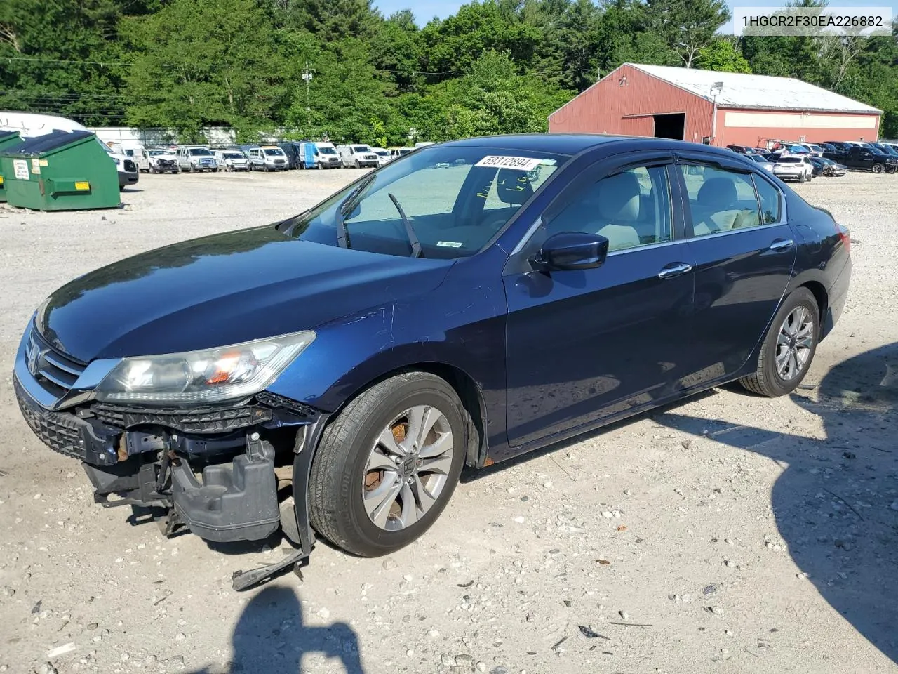 2014 Honda Accord Lx VIN: 1HGCR2F30EA226882 Lot: 59312894