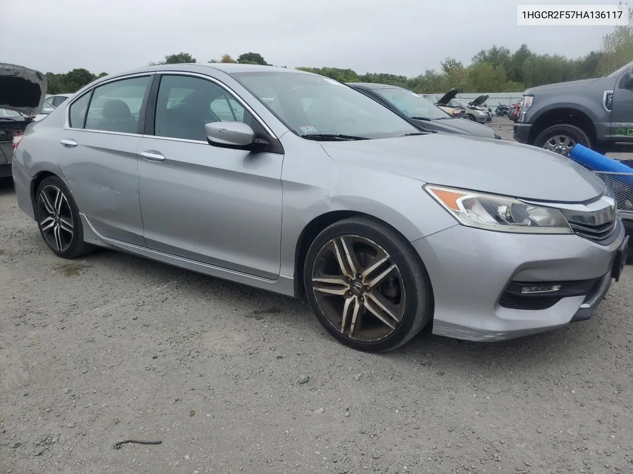 1HGCR2F57HA136117 2017 Honda Accord Sport