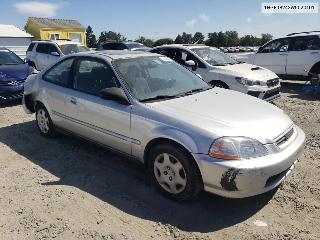 1998 Honda Civic Ex VIN: 1HGEJ8242WL020101 Lot: 66438494