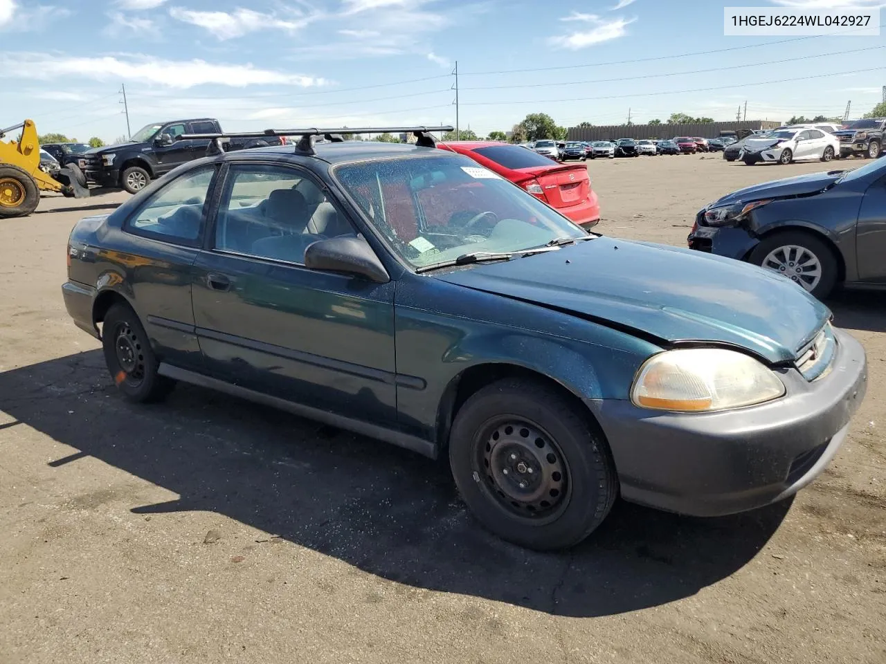 1998 Honda Civic Dx VIN: 1HGEJ6224WL042927 Lot: 68865194