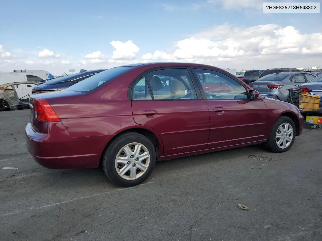 2HGES26713H548302 2003 Honda Civic Ex