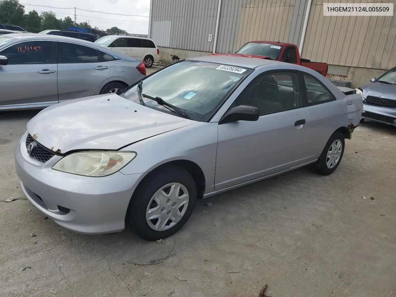 2004 Honda Civic Dx Vp VIN: 1HGEM21124L005509 Lot: 66339284