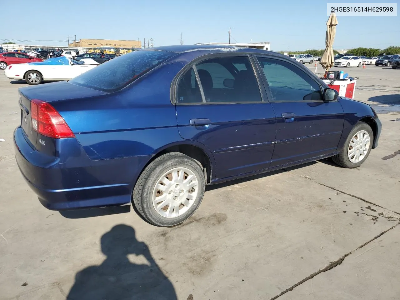 2004 Honda Civic Lx VIN: 2HGES16514H629598 Lot: 71266054