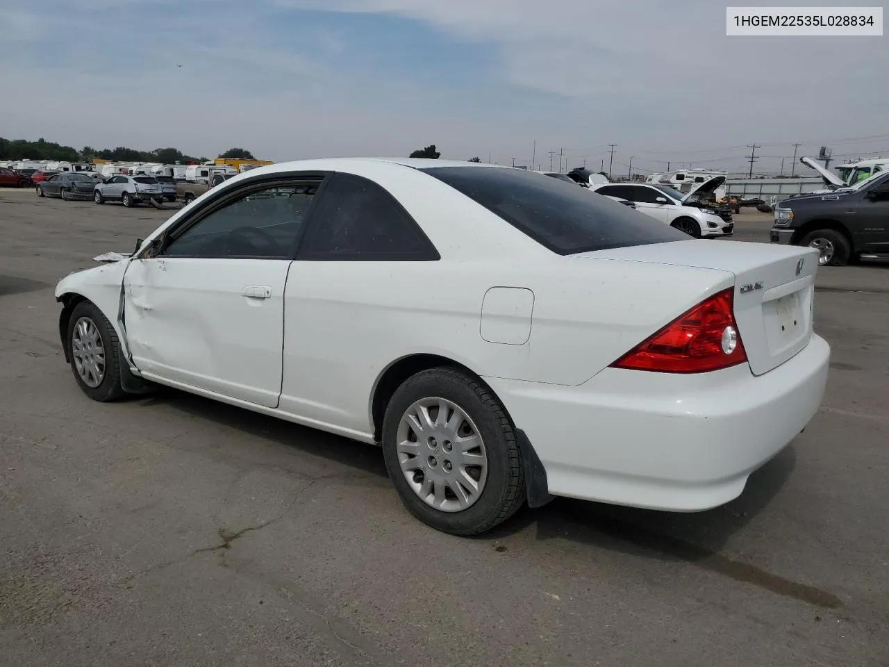 2005 Honda Civic Lx VIN: 1HGEM22535L028834 Lot: 71082474