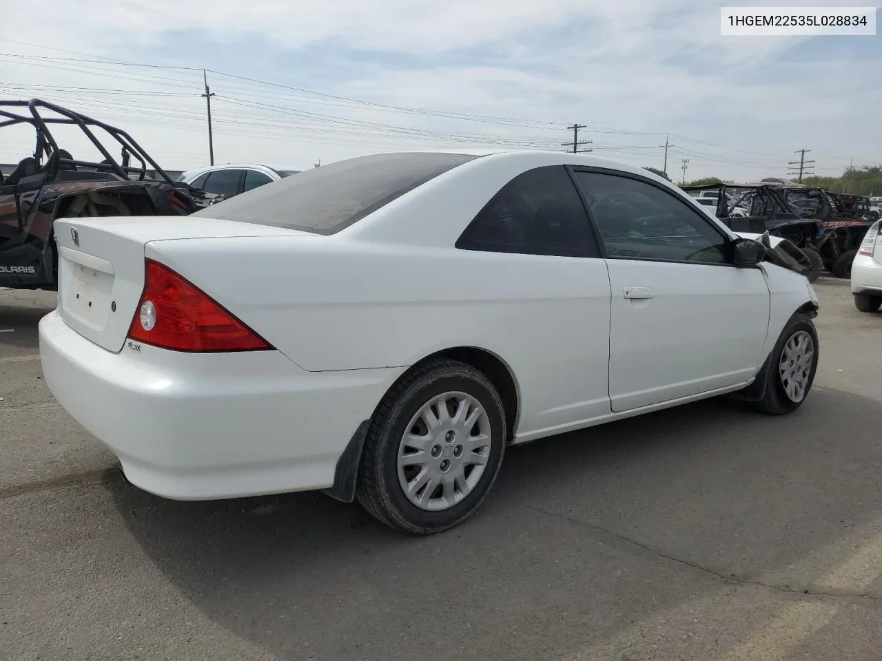 2005 Honda Civic Lx VIN: 1HGEM22535L028834 Lot: 71082474