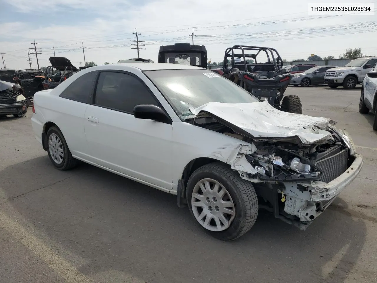 2005 Honda Civic Lx VIN: 1HGEM22535L028834 Lot: 71082474