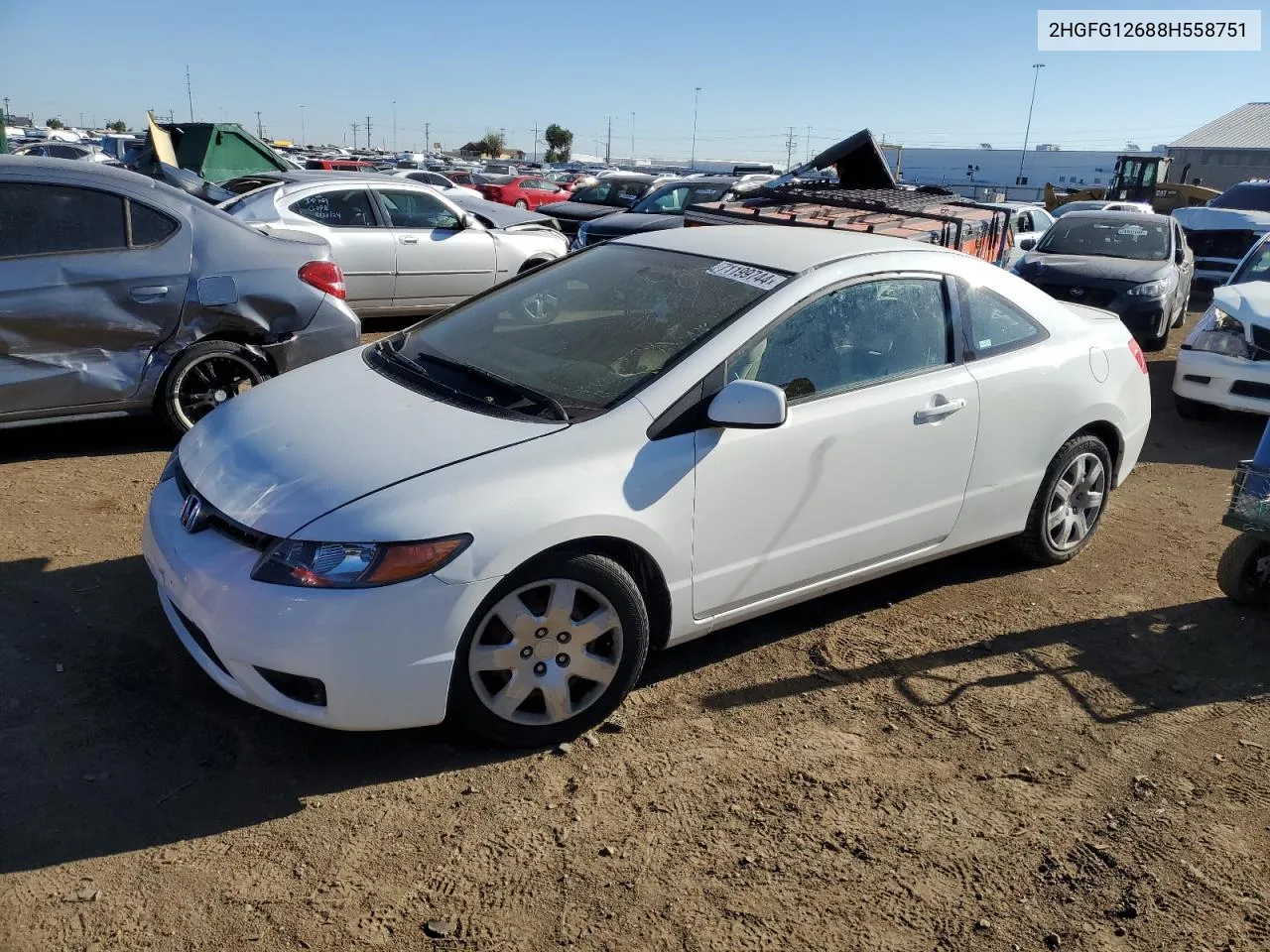 2HGFG12688H558751 2008 Honda Civic Lx