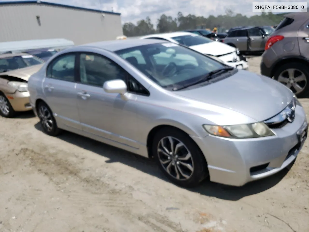 2011 Honda Civic Lx VIN: 2HGFA1F59BH308610 Lot: 64364874