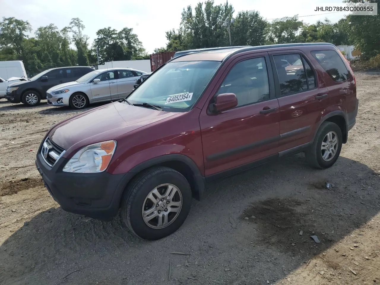 2003 Honda Cr-V Ex VIN: JHLRD78843C000555 Lot: 64052354