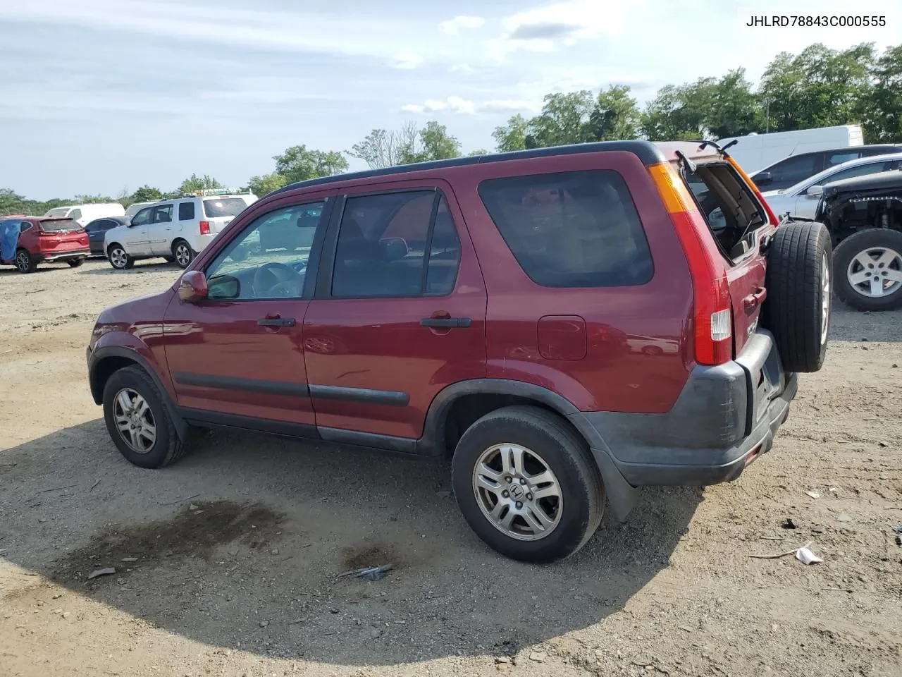 2003 Honda Cr-V Ex VIN: JHLRD78843C000555 Lot: 64052354