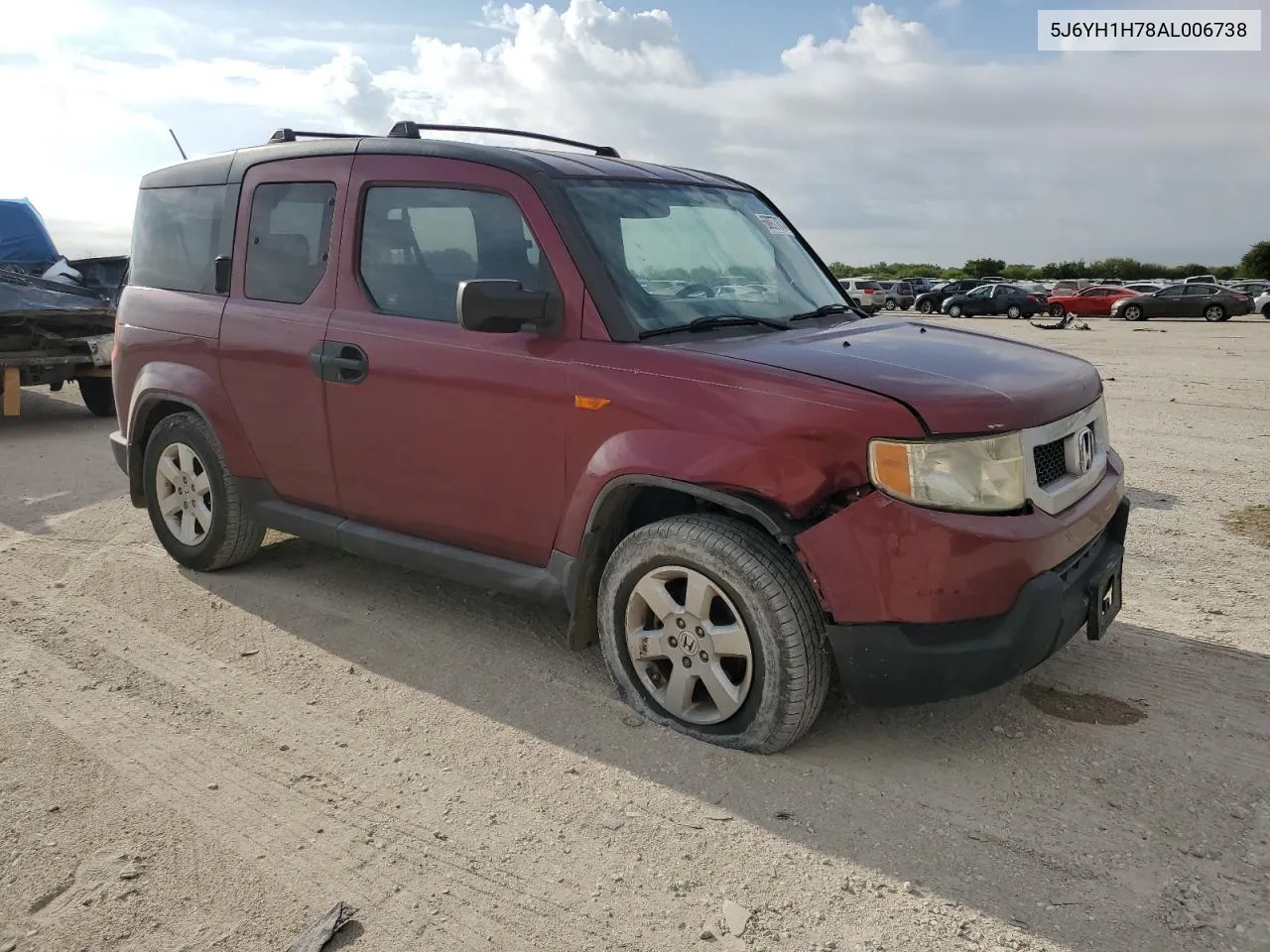 2010 Honda Element Ex VIN: 5J6YH1H78AL006738 Lot: 68977874