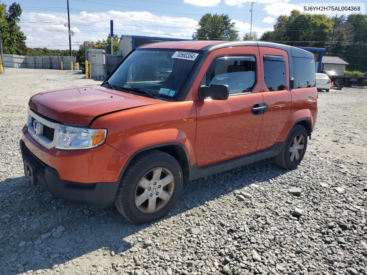 2010 Honda Element Ex VIN: 5J6YH2H75AL004368 Lot: 70560354