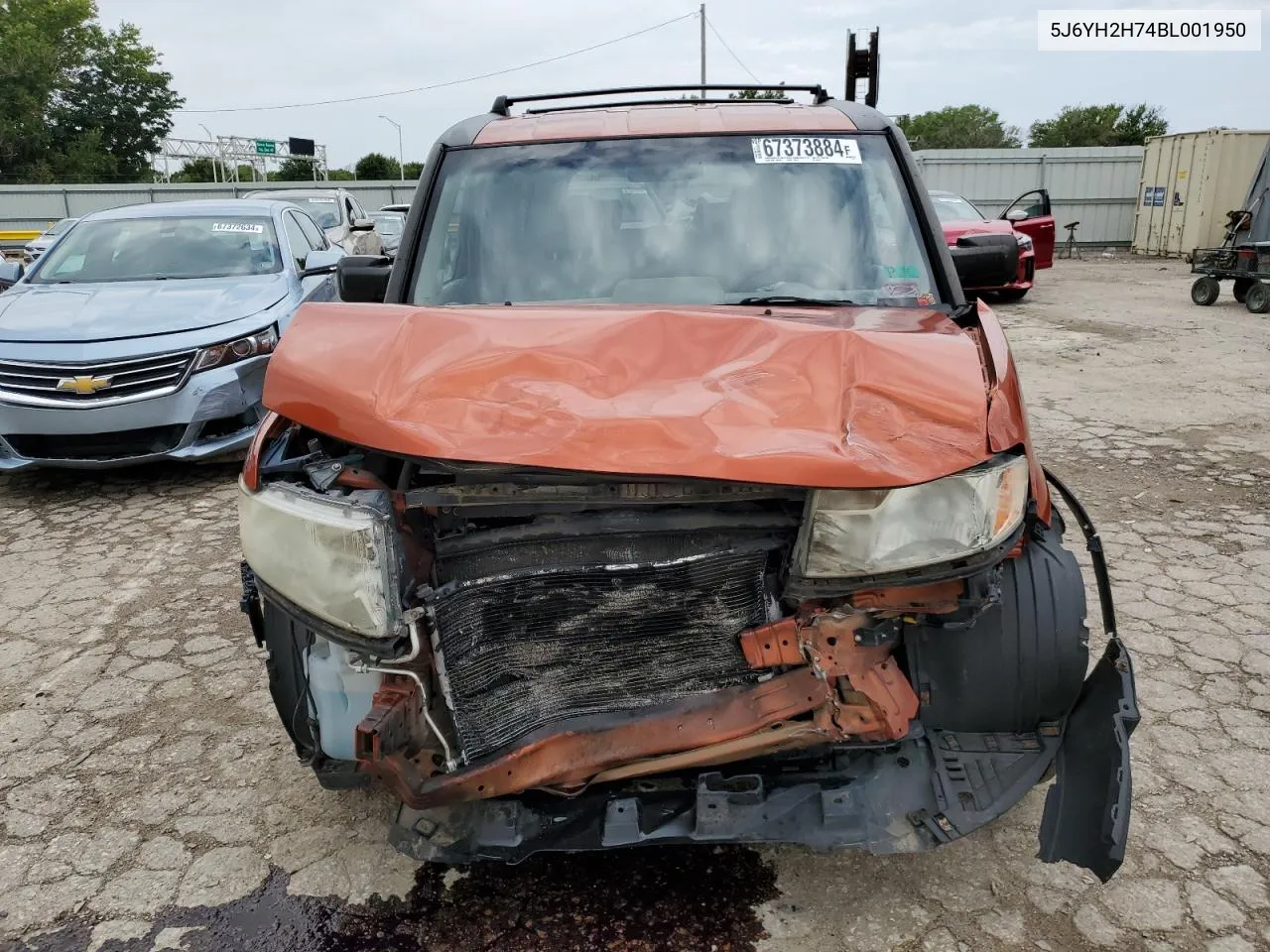 2011 Honda Element Ex VIN: 5J6YH2H74BL001950 Lot: 67373884