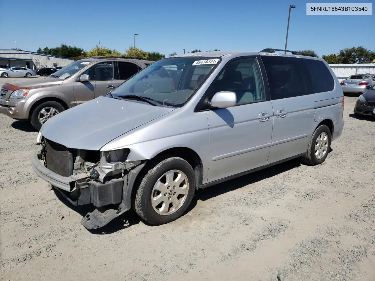 5FNRL18643B103540 2003 Honda Odyssey Ex