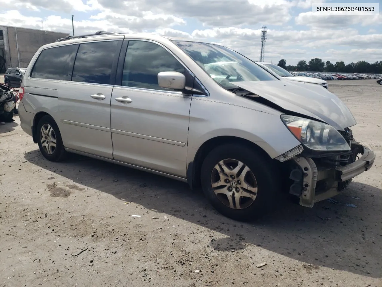 2006 Honda Odyssey Exl VIN: 5FNRL38626B401553 Lot: 70397794