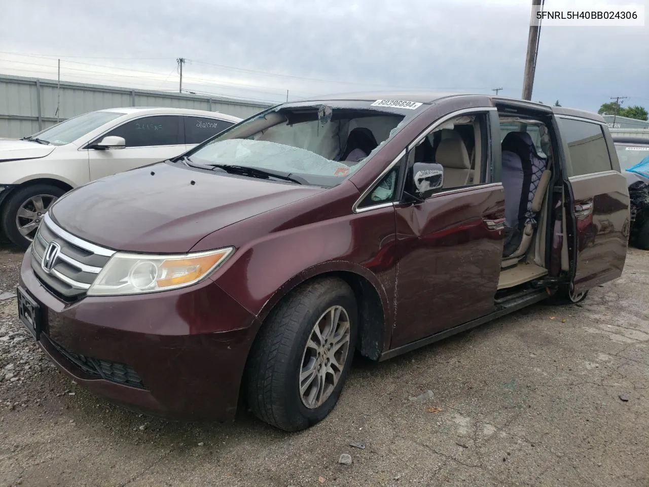 2011 Honda Odyssey Ex VIN: 5FNRL5H40BB024306 Lot: 60396694