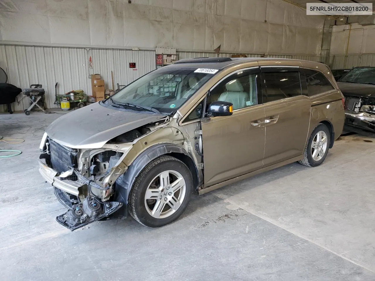 2012 Honda Odyssey Touring VIN: 5FNRL5H92CB018200 Lot: 70616054