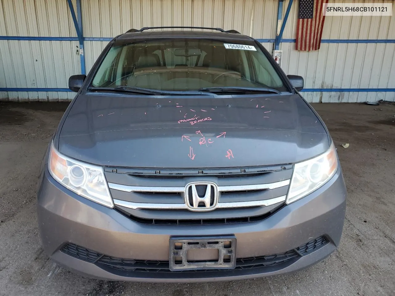 5FNRL5H68CB101121 2012 Honda Odyssey Exl