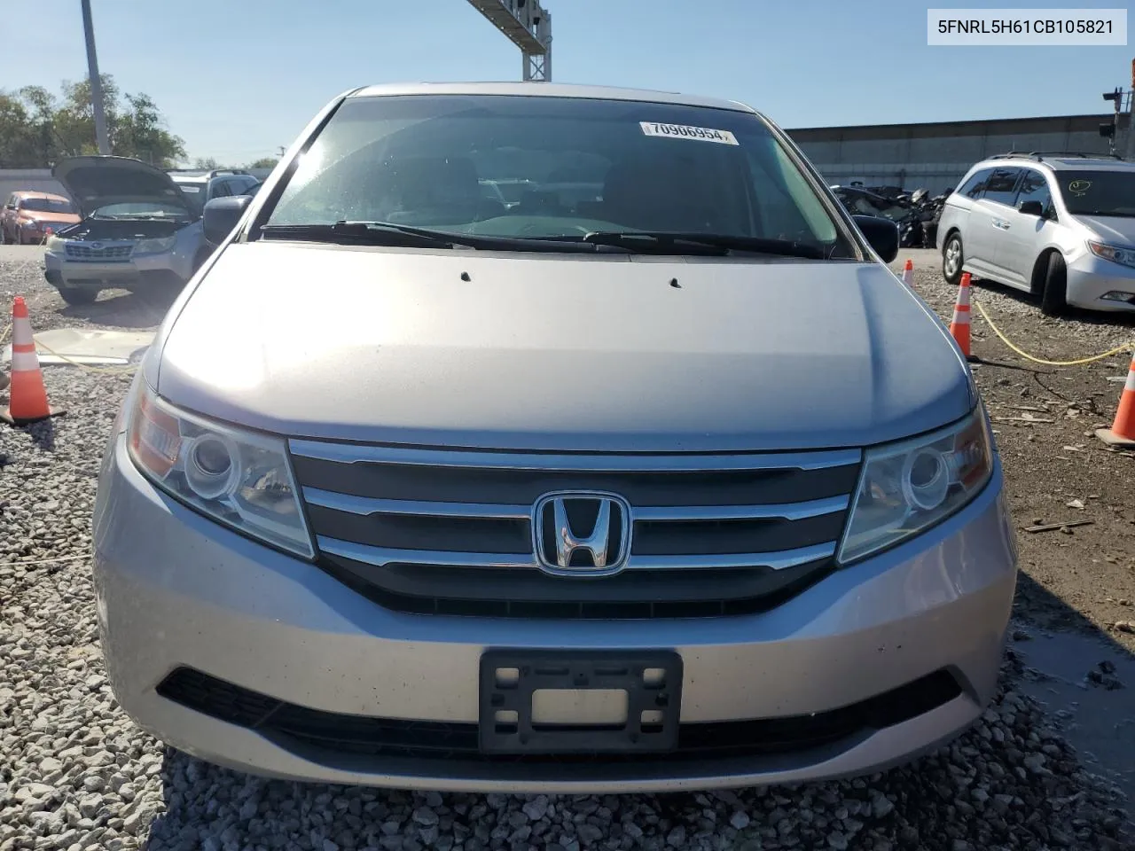 2012 Honda Odyssey Exl VIN: 5FNRL5H61CB105821 Lot: 70906954