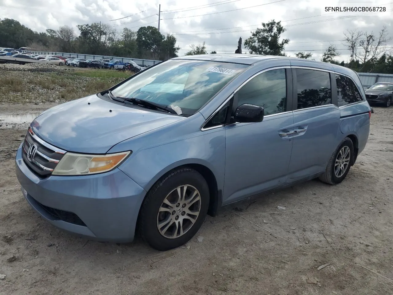 5FNRL5H60CB068728 2012 Honda Odyssey Exl